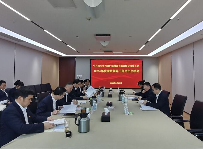 天府矿投党委召开2024年度党员向导干部 民主生涯会