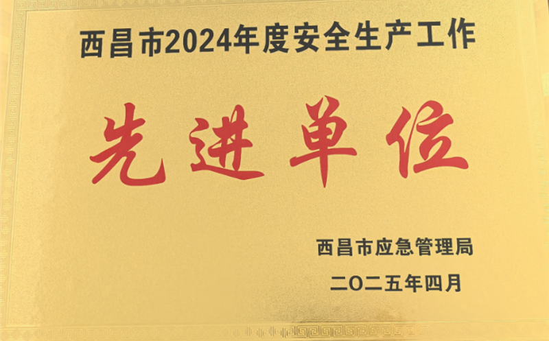攀西商贸公司荣获“西昌市2024年度清静生产事情先进单位”称呼